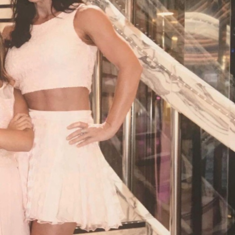 Jodi Kristopher Pink 2 Piece Formal Dress